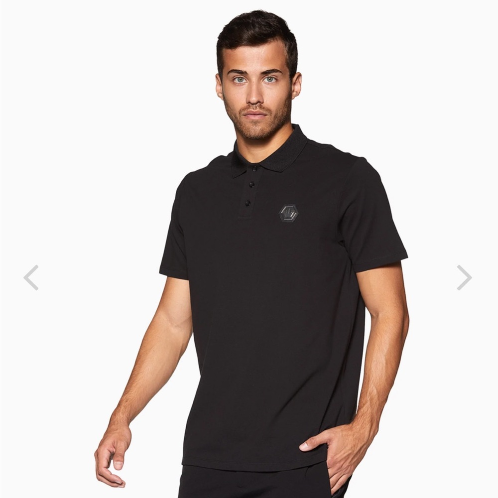 Bertigo
Men's Black Rex Patch Polo